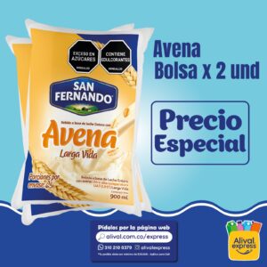 Avena Bolsa San Fernando 900 Gr precio especial 2 Unid.